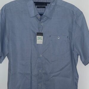 Primark Men's Casual Light Blue Button Down Shirt